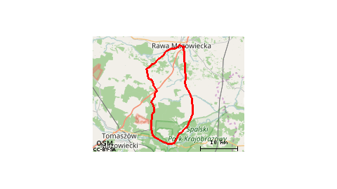 Rawa Mazowiecka - Spała - Rzeczyca - Rawa Mazowiecka