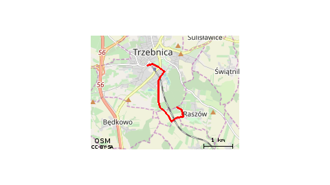 Trzebnica - Raszów Offroad po Zachodniej Stronie Torów