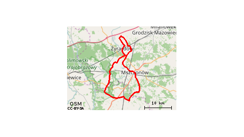 Żyrardów - Puszcza M. - Jeruzal - Paplin