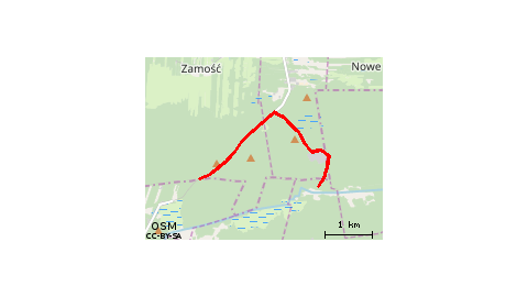 Zielony szlak rowerowy / Niebieski szlak pieszy