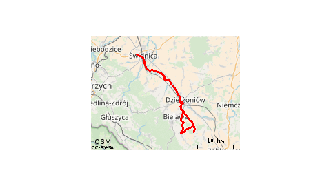 Dzierżoniów PKP - Bielawa pętla niebieskim szlakiem - Świdnica