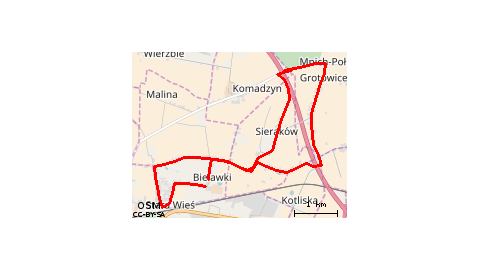 Bielawki-Stara Wieś-Komadzyn-Sieraków