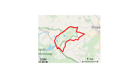 Boszkowo-Letnisko - Grotniki - Dłużyna - Skarżyń - Stare Szczepankowo - Nowe Szczepankowo - Morownica - Sikorzyn - Biskupice - Poświętno - Barchlin - Bucz - Boszkowo - Boszkowo-Letnisko - Ujazdowo 