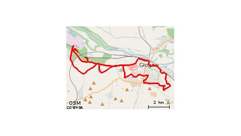 Głogów - Słone - Kamiona - Żukowice - Huta Miedzi Głogów I - Stacja Głogów Huta - Głogów