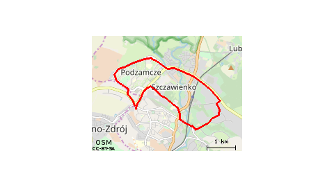 Piaskowa Góra - Podzamcze - Szczawienko - WSSE - Poniatów - Szczawienko - Podzamcze - Piaskowa Góra 