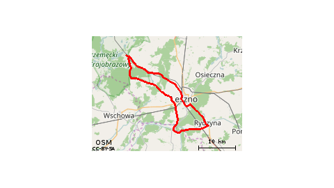 Boszkowo-Letnisko - Włoszakowice - Jezierzyce Kościelne - Święciechowa - Strzyżewice - Henrykowo - Rydzyna - Leszno - Wilkowice - Krzycko - Włoszakowice - Ujazdowo 