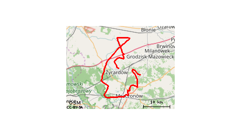 Okolice Żyrardowa - pierwsza setka :-)