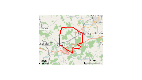 Łask - Pabianice - Chorzeszów - Łask