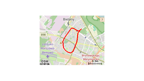 Bielany mała petla rower towarowy