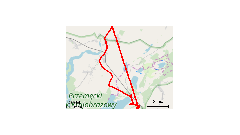 Boszkowo-Letnisko - PKP - Boszkowo-Letnisko - Ujazdowo - Boszkowo-Letnisko - Starkowo - Błotnica - Przemęt 