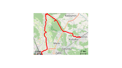 z Wołomina do Warszawy przez Nieporęt