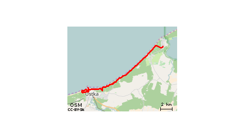 12.07.2017 13:12 Z Ustki do Rowów klifem