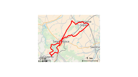 Piaskowa Góra - Podzamcze - KPK - Pełcznica - Świebodzice - Ciernie - Droga Węglowa - Jaworzyna Śląska - Pasieczna - Grochotów - Świebodzice - Książ - Szczawienko - Podzamcze - Piaskowa Góra 