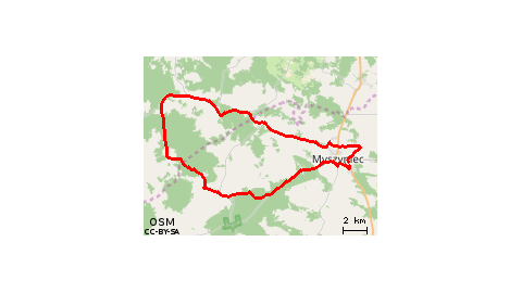 Myszyniec-Czarnia-Lesiny-Zieleniec-KsiezyLasek-Pelty-Myszyniec