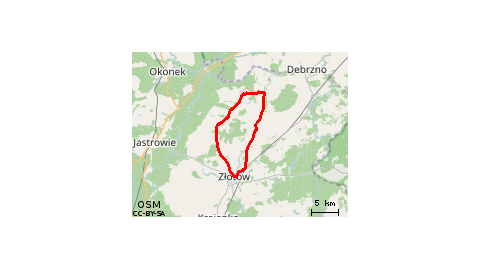 Złotów-Radawnica-Kiełpin-Łąkie-Złotów