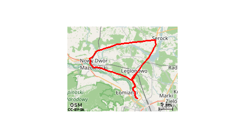 Warszawa - Nowy Dwór - Serock - Warszawa