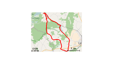 Boszkowo-Letnisko - Włoszakowice - Zbarzewo - Niechłód - Trzebiny - Długie Stare - Lasocice - Święciechowa - Gołanice - Włoszakowice - Grotniki - Ujazdowo 