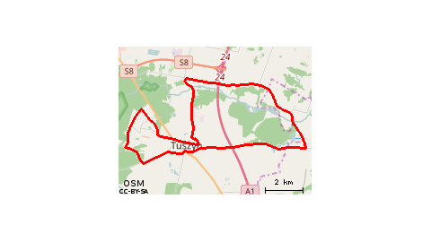 30 km wokół Tuszyna