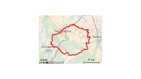 Wałbrzych - Pełcznica - Świebodzice - Ciernie - Milikowice - Słotwina - Witoszów Dolny - Modliszów - Stary Julianów - Poniatów - Wałbrzych 