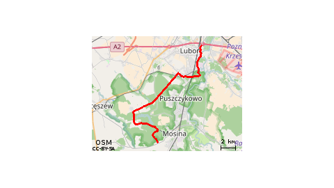 Luboń - Krosienko przez Wiry - Trzebaw