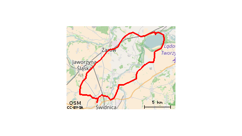 Świdnica - Milikowice K-2  -St. Jaworów K-3  - Borzygniew - Gola Świdnicka - Niegoszów - Świdnica