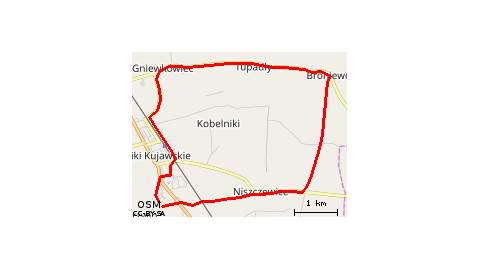  Złotniki Kuj- Nieszczęście- Tupadły- Gniewkówiec- Złotniki Kujawskie 