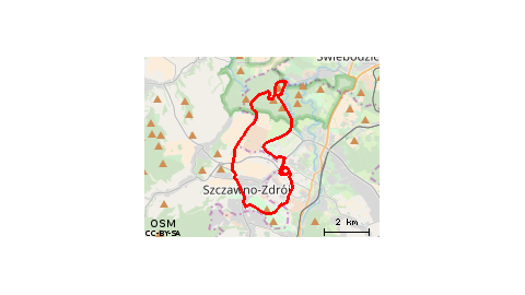 Piaskowa Góra - Podzamcze - Książański Park Krajobrazowy - Szczawno Zdrój - Wzgórze Gedymina - Piaskowa Góra 