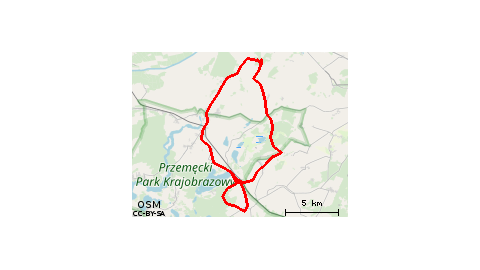 Boszkowo-Letnisko - Ujazdowo - Boszkowo-Letnisko - Włoszakowice - Ujazdowo - Boszkowo-Letnisko - Starkowo - Błotnica - Przemęt - Siekówko - Siekowo - Kluczewo - Bucz Nowy - Bucz - Trzebidza - Skarżyń - Dłużyna - Grotniki - Boszkowo-Letnisko - Ujazdowo 