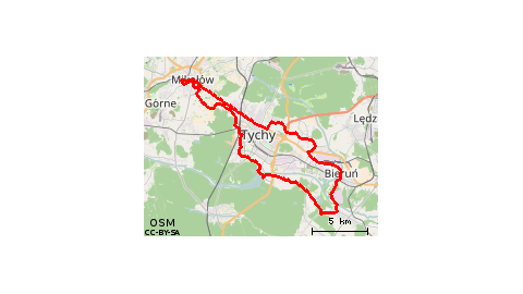 Mikołów-Tychy-Bieruń-Paprocany-Mikołów