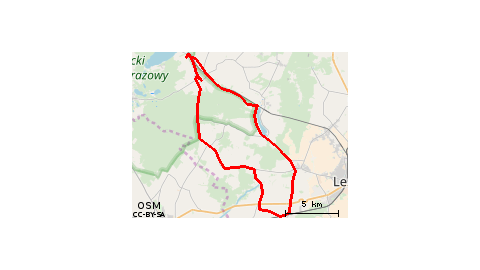 Boszkowo-Letnisko - Włoszakowice - Zbarzewo - Niechłód - Trzebiny - Długie Stare - Lasocice - Święciechowa - Gołanice - Włoszakowice - Grotniki - Ujazdowo 