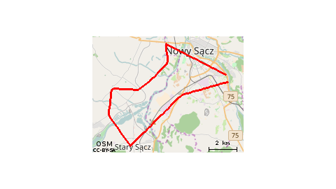 Nowy Sącz - Chełmiec - Świniarsko - Stary Sącz