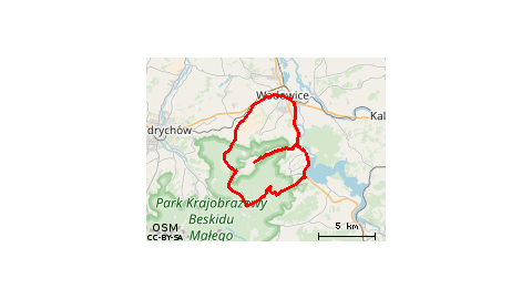 Ponikiew Jamniki Leskowiec Kaczyński Chocznia Wadowice Ponikiew