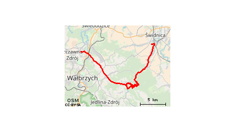 Wałbrzych - Dziećmorowice - Zagórze Śląskie - Lubachów - Bystrzyca Górna - Burkatów - Bystrzyca Dolna - Świdnica 
