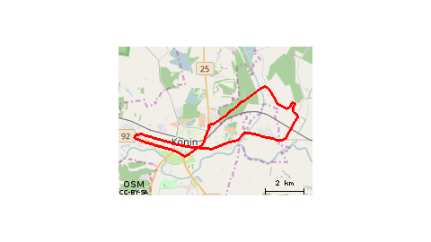 Konin - Rudzica - Chorzeń - Konin