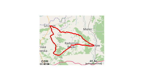 Radomyśl Wielki - Luszowice - Szczucin - Przecław - Radomyśl Wielki 
