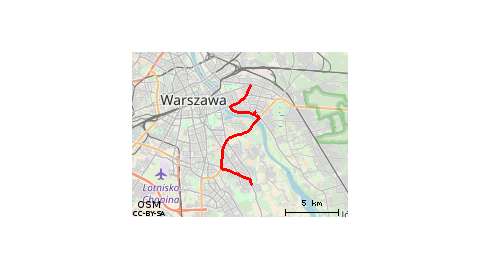 Rondo Wiatraczna - Basen Calypso Wilanów rowerem miejskim