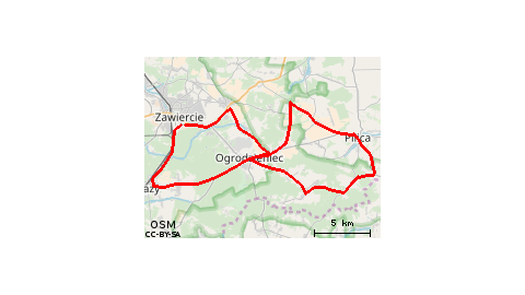 Zawiercie, Kromolow,Bzow,Podzamcze, Ogrodzieniec,Ryczow,Zlozeniec ,Smolen,Pilica ,Gieblo,Kielkowice, Podzamcze ,Ogrodzieniec , Rokitno, Lazy ,Zawiercie