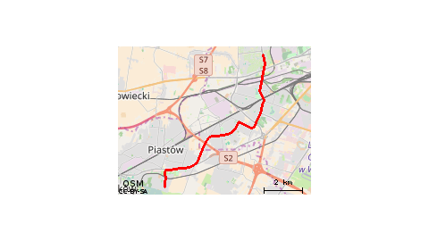 Pruszków-Yelonki ok 12 km
