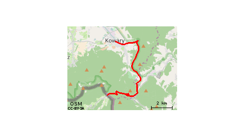 Kowary - Przełęcz Kowarska - Mala Upa