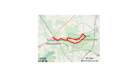 Tomaszów Spala Inowłódz  Rzeczyca 