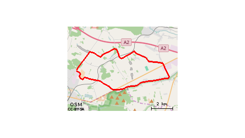 zachodnią częścią powiatu zgierskiego