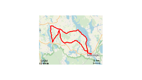 Mikołajki - Baranowo - Mikołajki