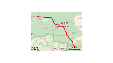 Zielony szlak rowerowy / Niebieski szlak pieszy