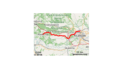 Alwernia-Kraków (przez Sankę)