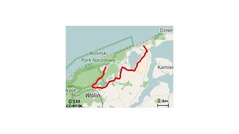 Wisełka - Woliński Park Narodowy - Międzywodzie