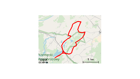 Boszkowo-Letnisko - Grotniki - Dłużyna - Skarżyń - Charbielin - Poświętno - Barchlin - Borek - Kluczewo - Sączkowo - Bucz - Boszkowo - Boszkowo-Letnisko 