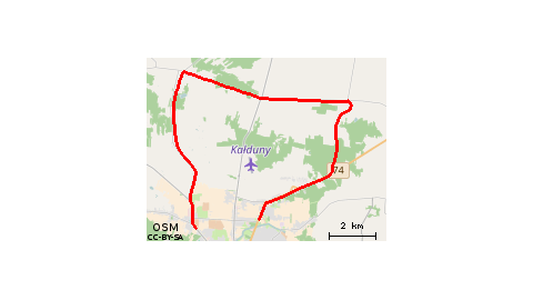 Bełchatów - Rożniatowice - Suchcice - Dobrzelów - Bełchatów
