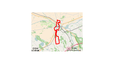 Łowicz-Lasek miejski-Małszyce-Łowicz