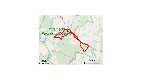 Boszkowo-Letnisko - Ujazdowo - Boszkowo-Letnisko - Włoszakowice - Adamowo - Leśniczówka Koczury - Włoszakowice - Grotniki - Boszkowo-Letnisko - Dominice - Górsko - Zatoka - Boszkowo-Letnisko - Jaroni - Boszkowo-Letnisko - Ujazdowo 