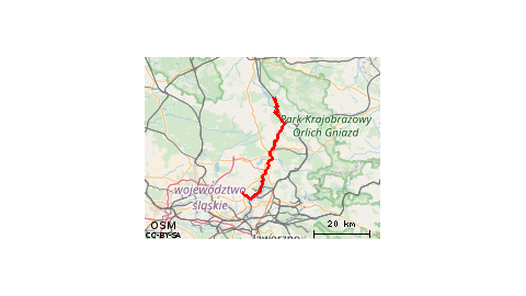 Będzin - Siewierz - Żarki Letniskowe - Ostrów  - Masłońskie